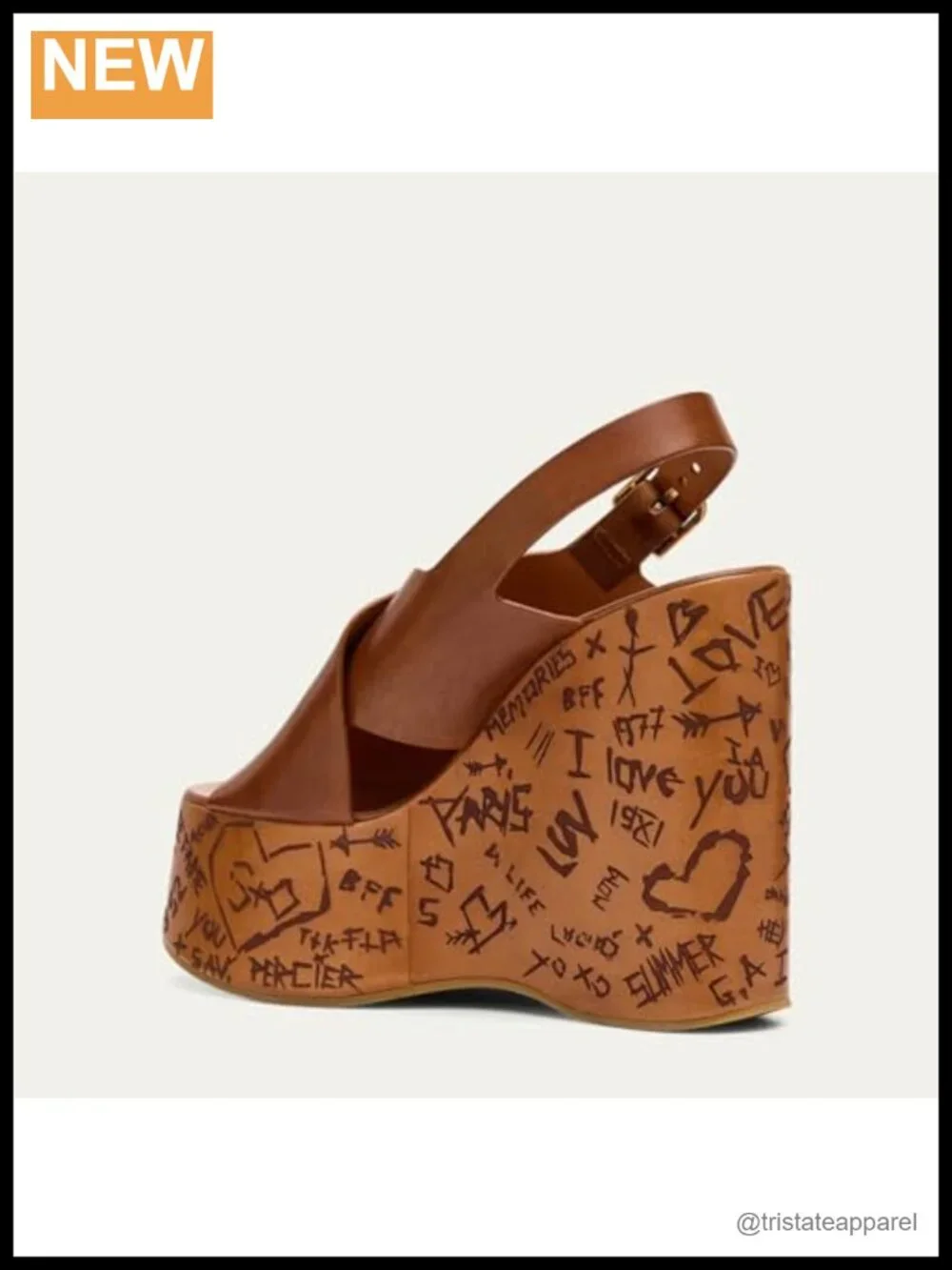 Leather Wedge Platform Sandals Open Peep Toe Ankle Buckle Women Dressy